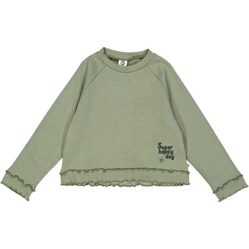 Super happy day sweatshirt-Poetry green
