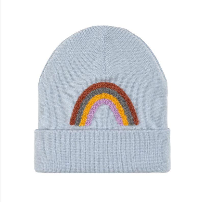 Lässig Beanie Muts Merino 'Little Gang' Rainbow Light Blue