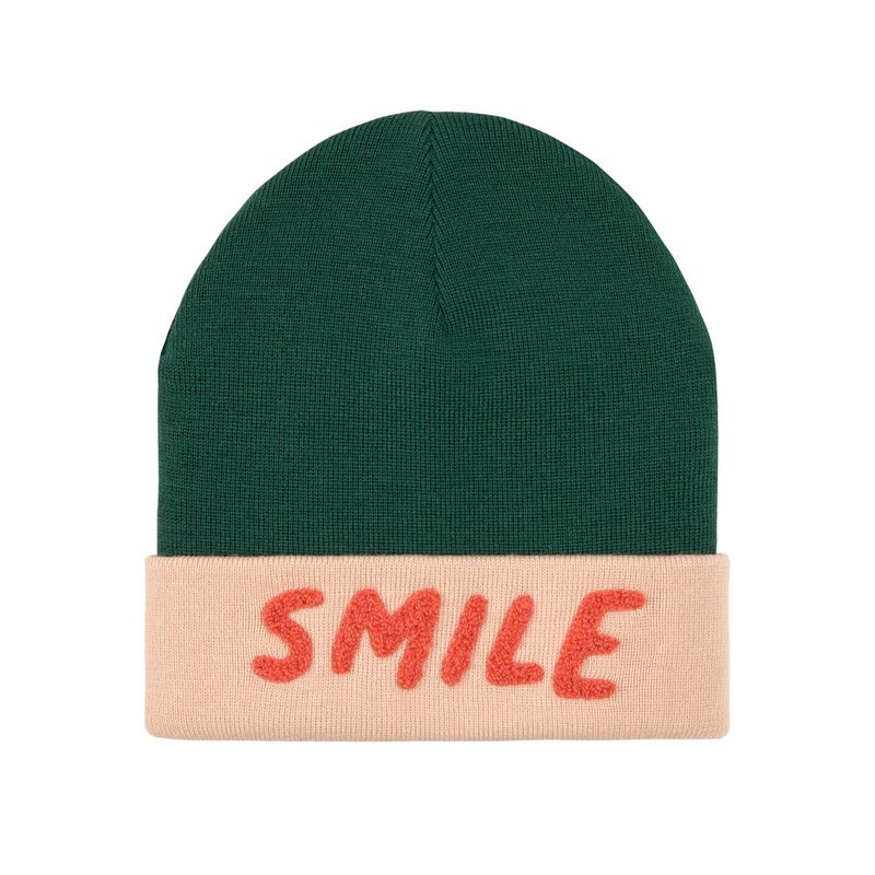 Merino Beanie - Hat, Little Gang Smile ocean green/light pink