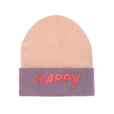 Merino Beanie - Hat, Little Gang Happy light pink/lilac