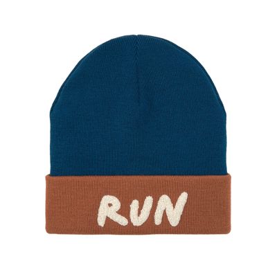 Merino Beanie - Hat, Little Gang Run brown/blue