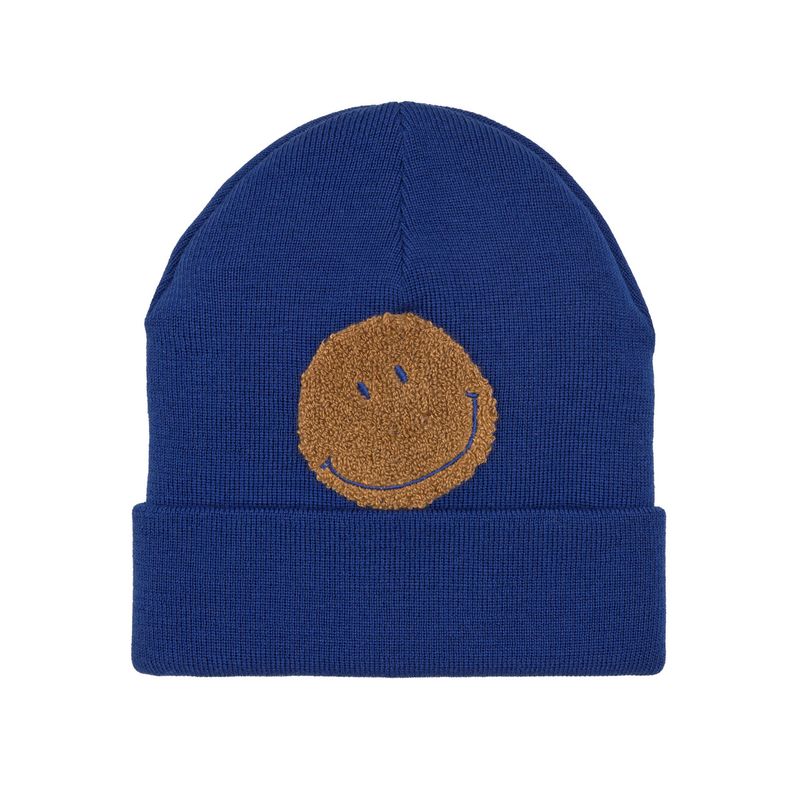 Merino Beanie - Hat, Little Gang Smile blue