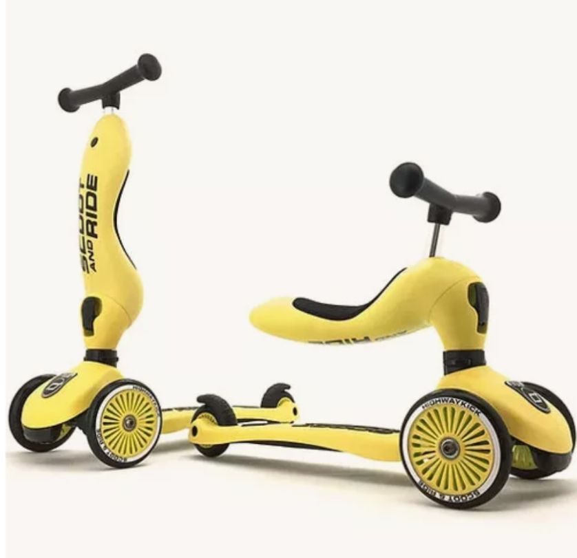 scoot and ride 2-in-1 - highwaykick 1 - lemon  loopfiets en step