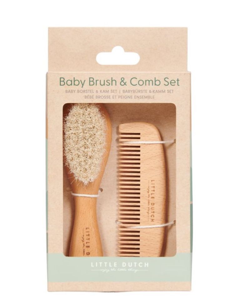 Kam en borstel set hout