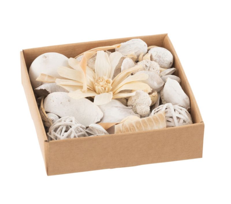 Potpourri Bloemen/Noten Wit