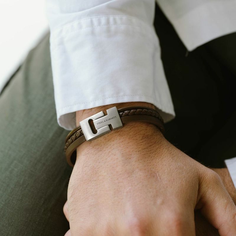 Leren Armband Casual Cole Bruin