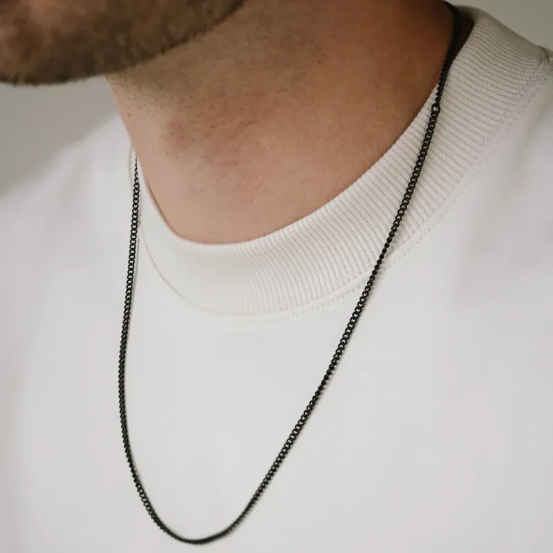 Minimal Verstelbare Halsketting Black 50-60cm/20-24