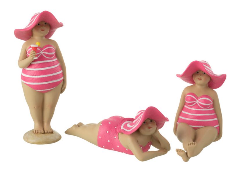 Stranddame Hoed Fuchia-Liggend