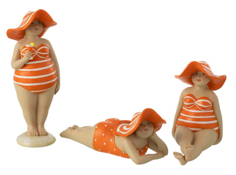 Stranddame Orange-Staand