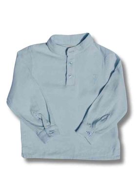 Linen blouse Leo-Sky Blue
