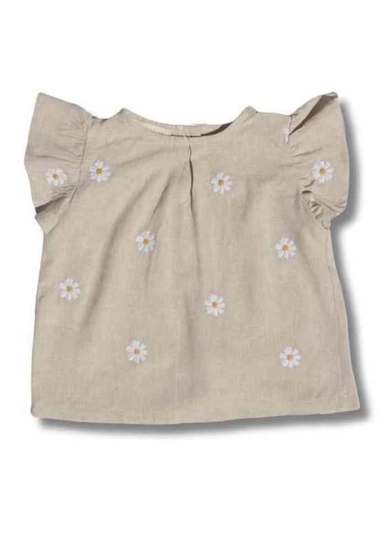 Micky linen blouse-Beach