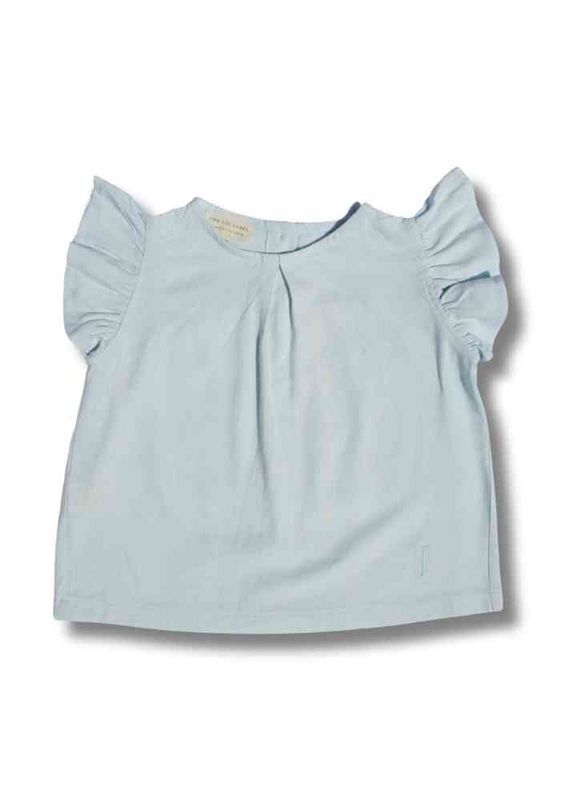 Micky linen blouse-Sky blue