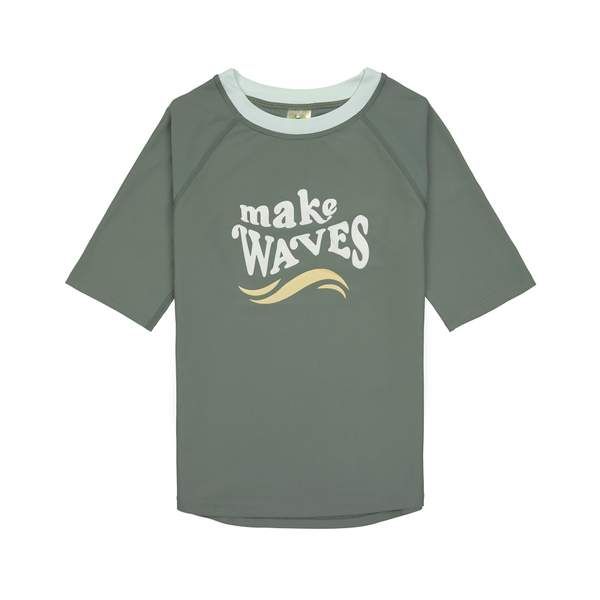 Zwemshirt met Korte Mouwen Make Waves Deep Olive – SPF 50+