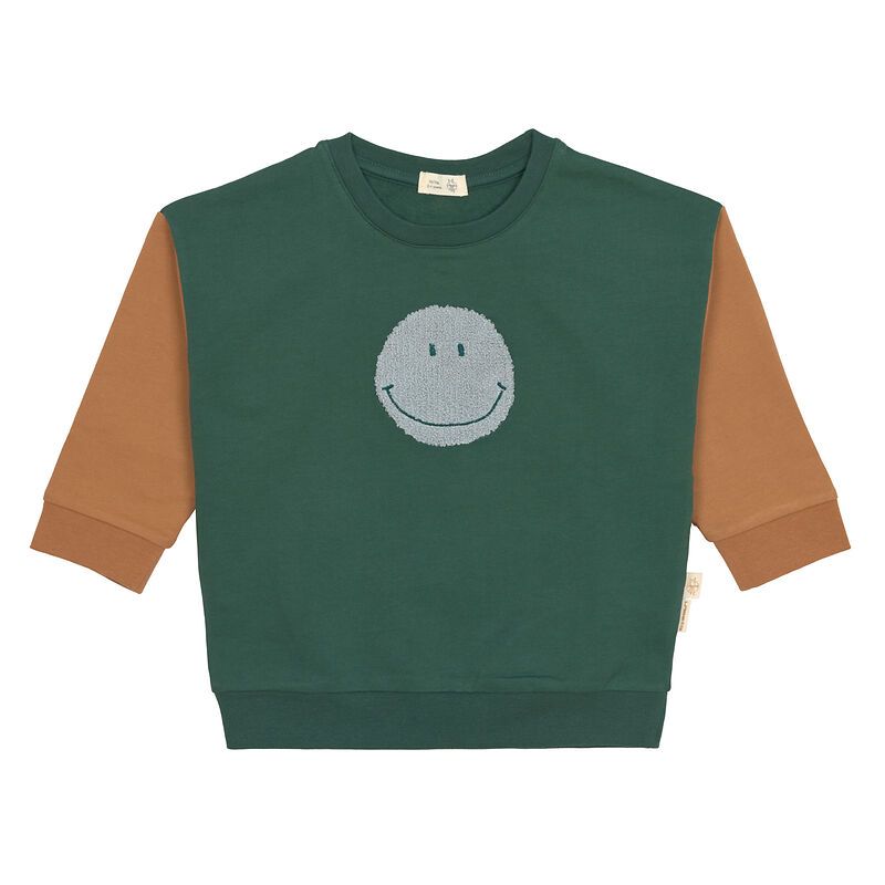 Kids Sweater GOTS Smile dark green