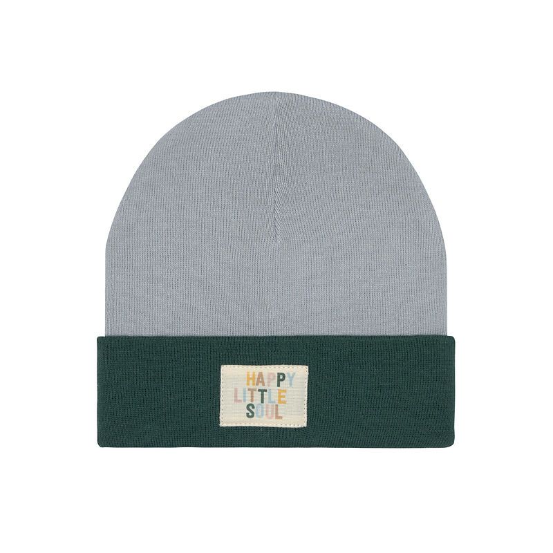 Beanie -  Lichtblauw donkergroen