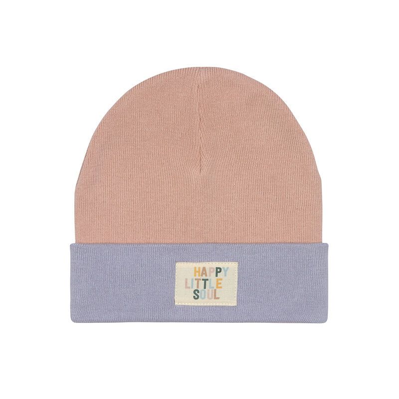 Beanie -  perzik pastel lila