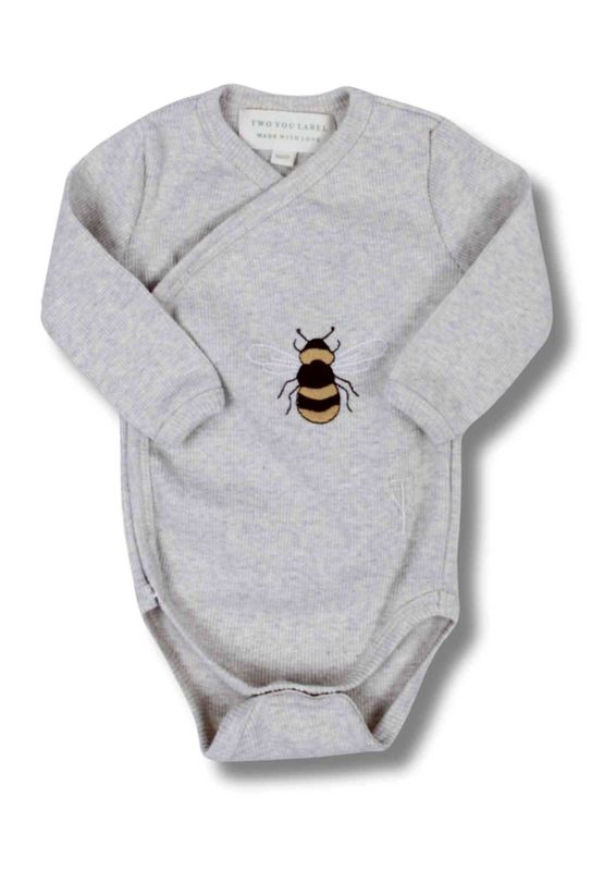 Bee cute romper-Oat