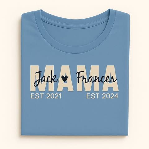 T'shirt "Mama" Alaska Blue