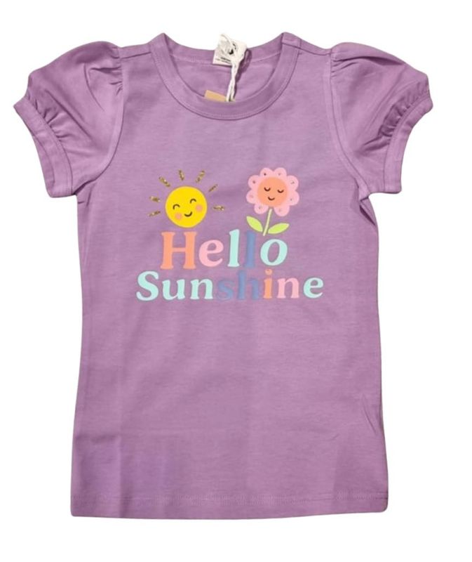 Alfa puff t’Shirt Lavender"Hello Sunshine"