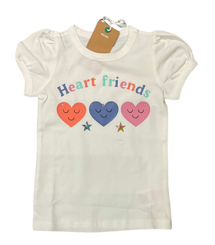 Alfa puff  t’Shirt White"Heart Friends"