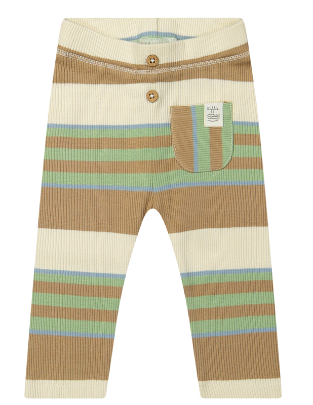legging Perr"derby rib stripe green"