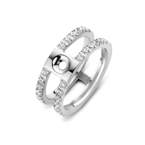 Twisted Trista CZ Ring - Zilverkleurig