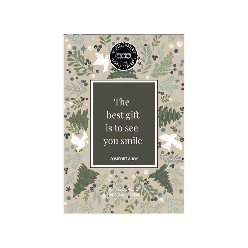 Geurzakje Comfort & Joy met cederhout, jasmijn, amber en vanille. Geurafgifte ca. 4 maanden.