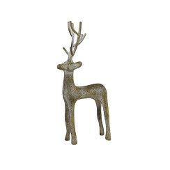 Decoratief rendierbeeld Deco Deer Hana S in antieklook, sfeervolle kerstdecoratie voor woonkamer of tafel.