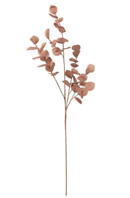 Decoratieve nude roze tak met ronde bladeren, 132 cm hoog. Lichtgewicht en stijlvol voor een modern interieur