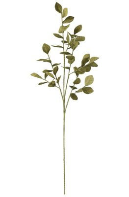Groene decoratieve tak met bladeren, 132 cm hoog. Lichtgewicht en stijlvol voor een frisse en natuurlijke interieurdecoratie.