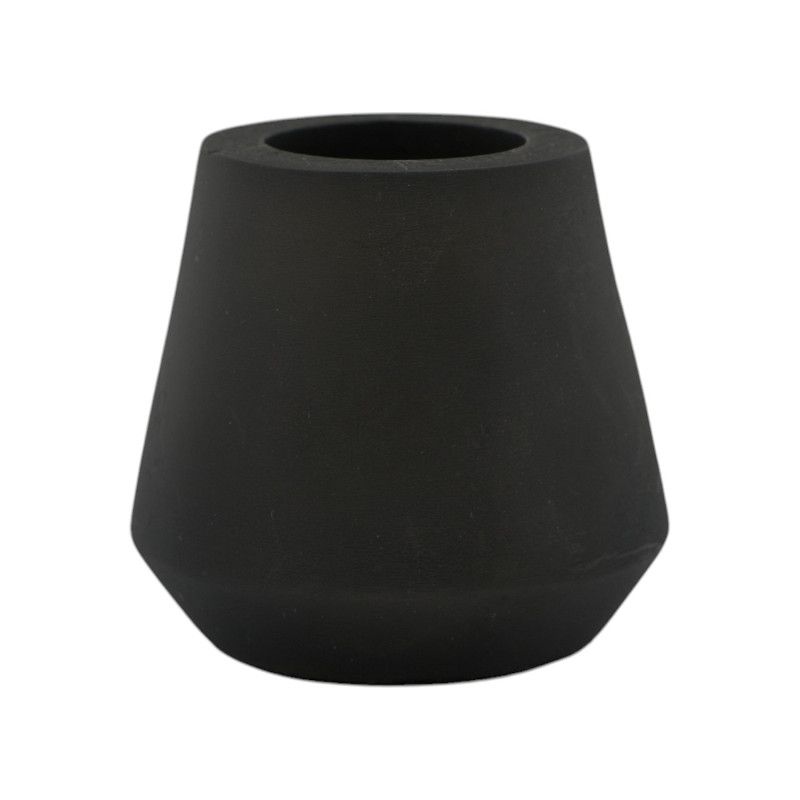 Kandelaar XL Kumo S - Zwart Kandelaar XL Kumo S van metaal in minimalistisch design, geschikt voor dinerkaarsen.