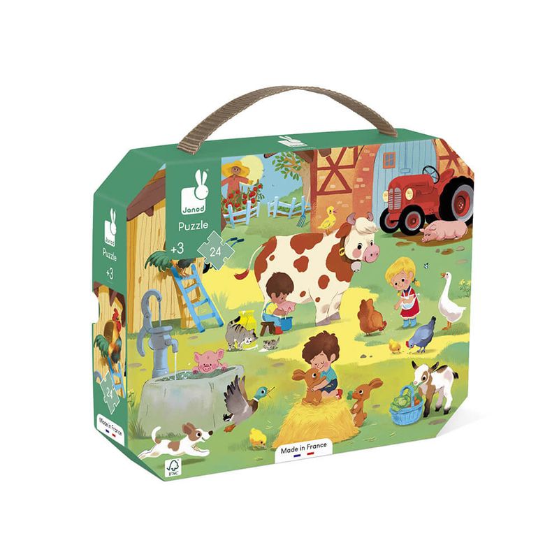Een dag op de boerderij Puzzel 24 stukjes