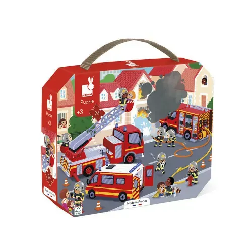 De brandweer Puzzel 24  stukjes