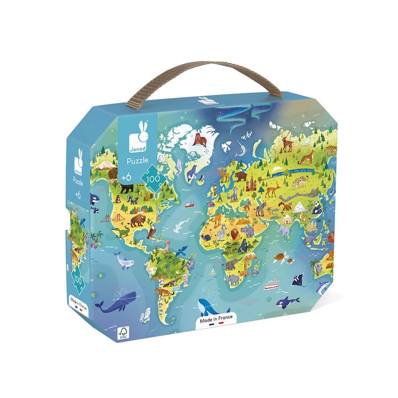 Wereldpuzzel 100 stukjes
