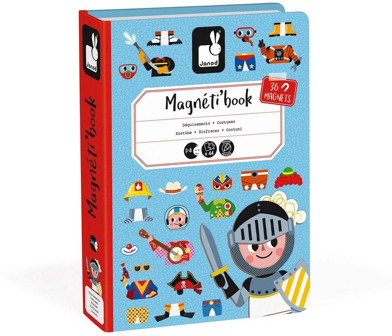 Magnéti'boek verkleedfeest voor jongens, 36 magneten