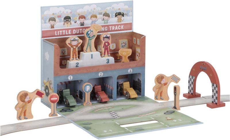 Speelkoffer met racebaan FSC