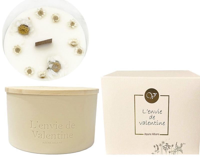 Azure Allure-375g Geurkaars in keramiek