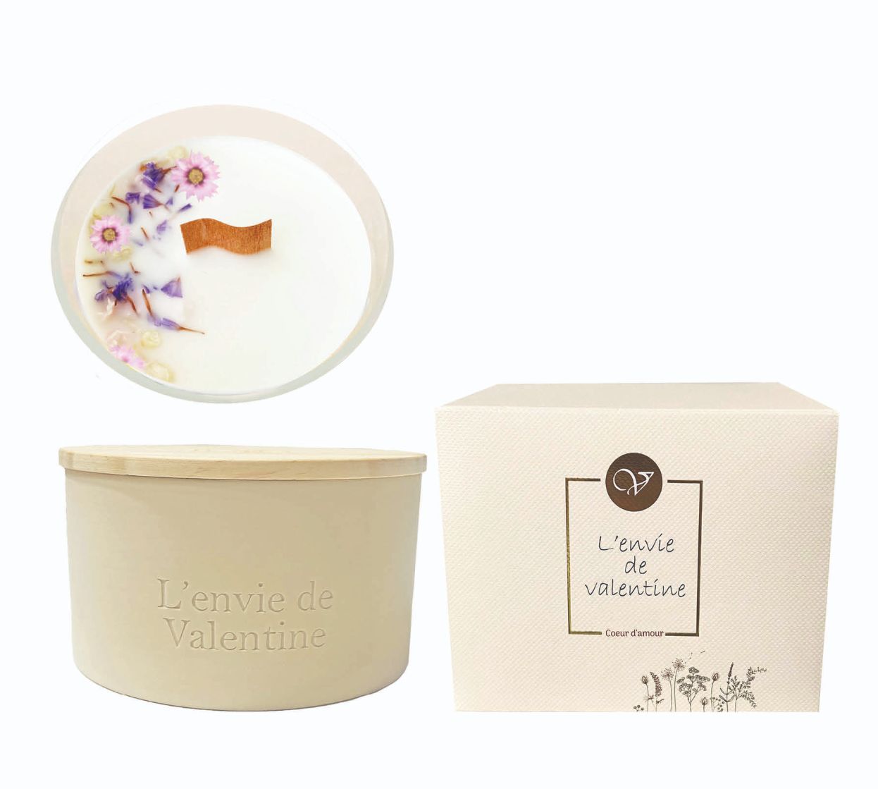 Coeur d'amour-375g Geurkaars in keramiek Coeur d'amour-375g Geurkaars in keramiek