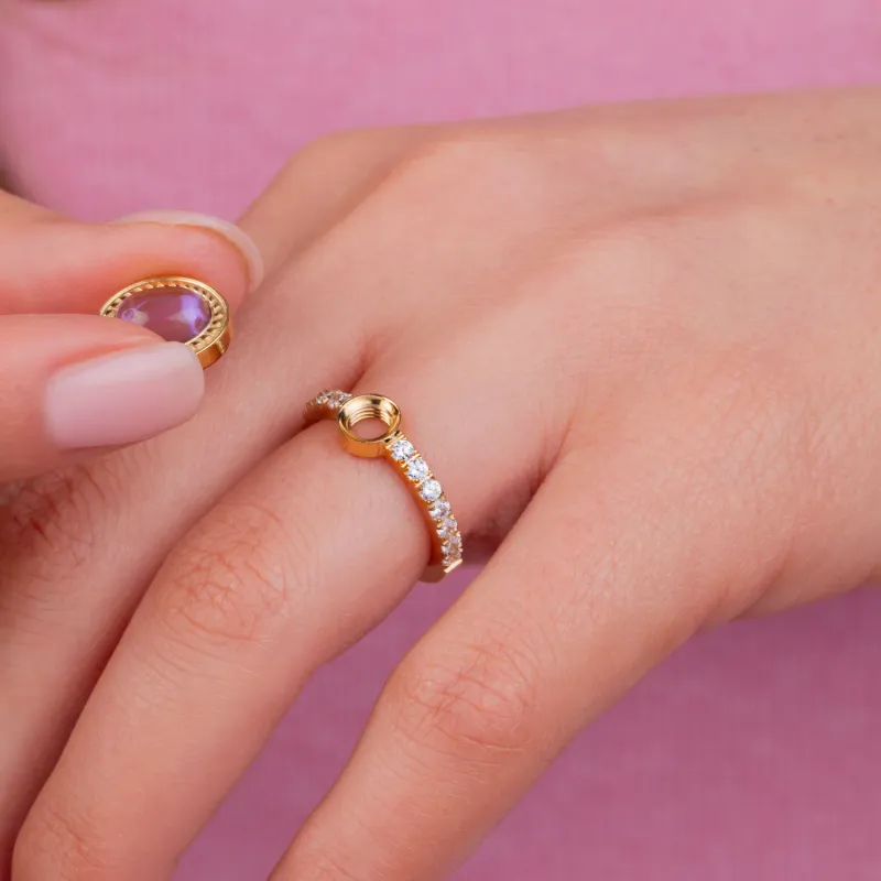 Vivid Vivé GD CZ Ring
