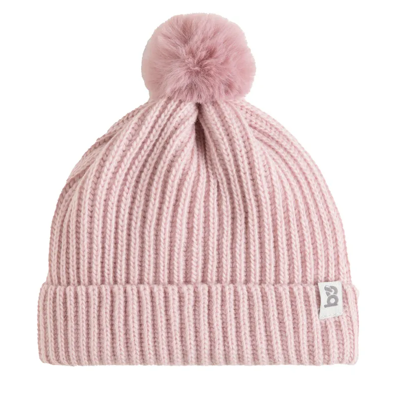 Mutsje met pompon Cool oud roze