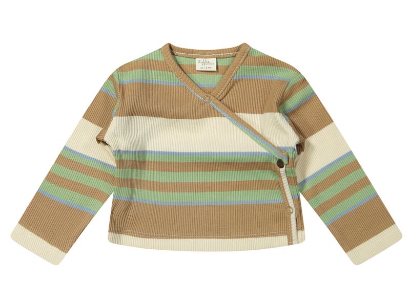 Turn over top"derby rib stripe green"