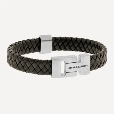 Leather Bracelet Harrison-Dark Gray Leather Bracelet Harrison-Dark Gray