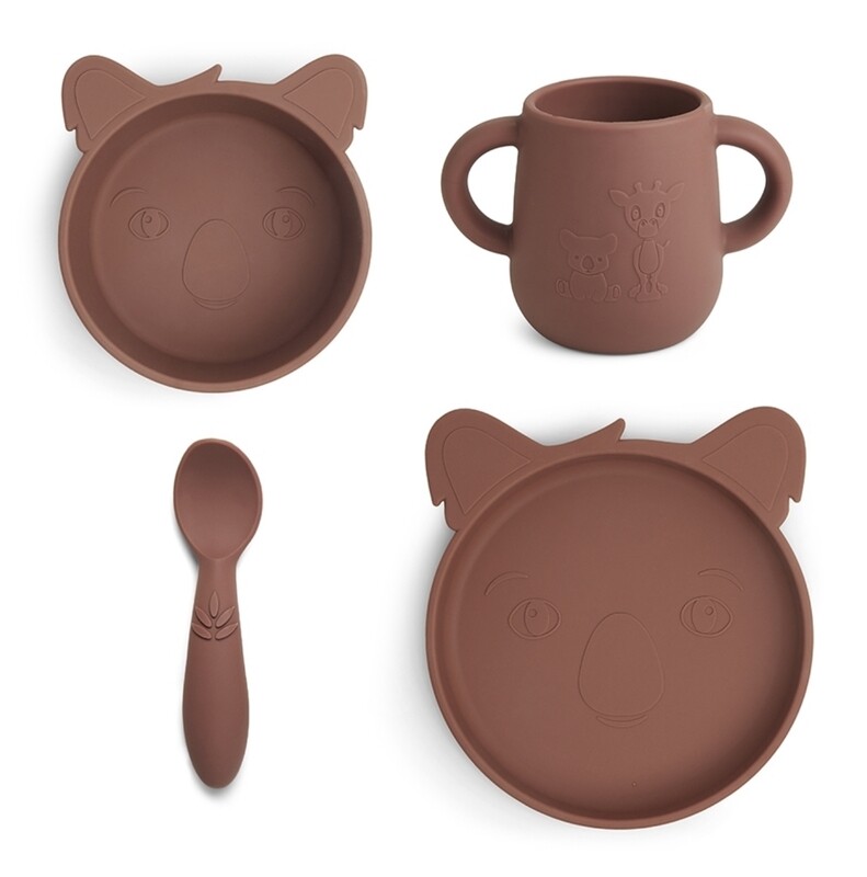 Lykke Siliconen dinner set Mahogany Lykke Siliconen dinner set Mahogany