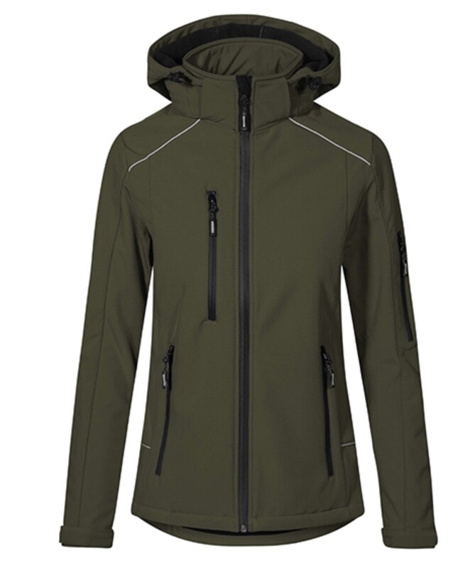 Warme Softshell jas dames-Kaki