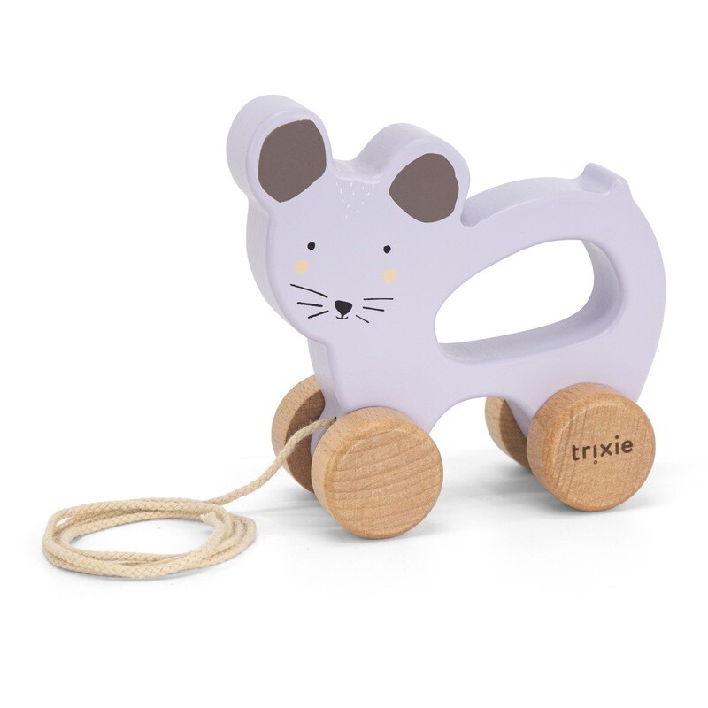 Houten trekspeeltje - Mrs. Mouse