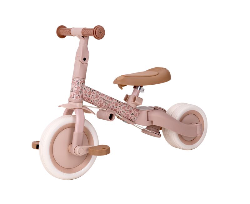 4 in 1 Driewieler Met Duwstang - Fairy Floral