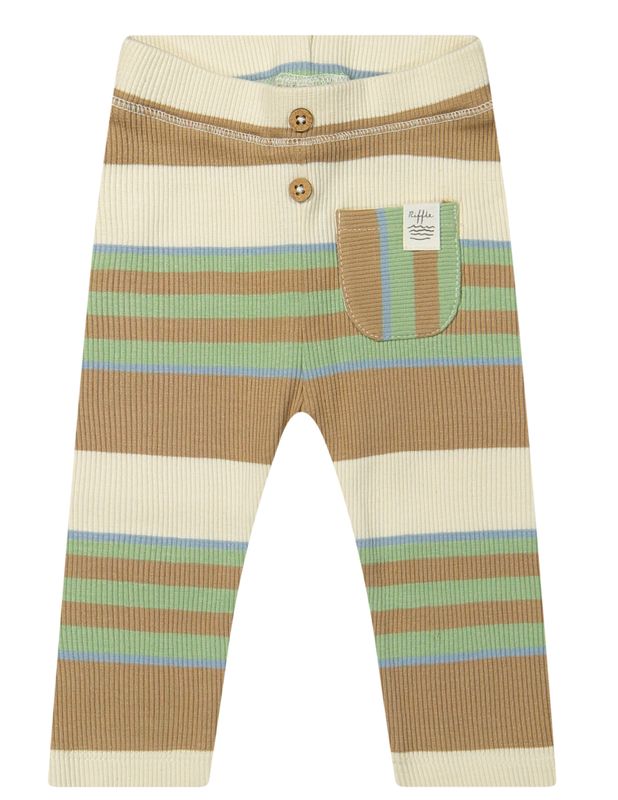 legging Perr"derby rib stripe green"