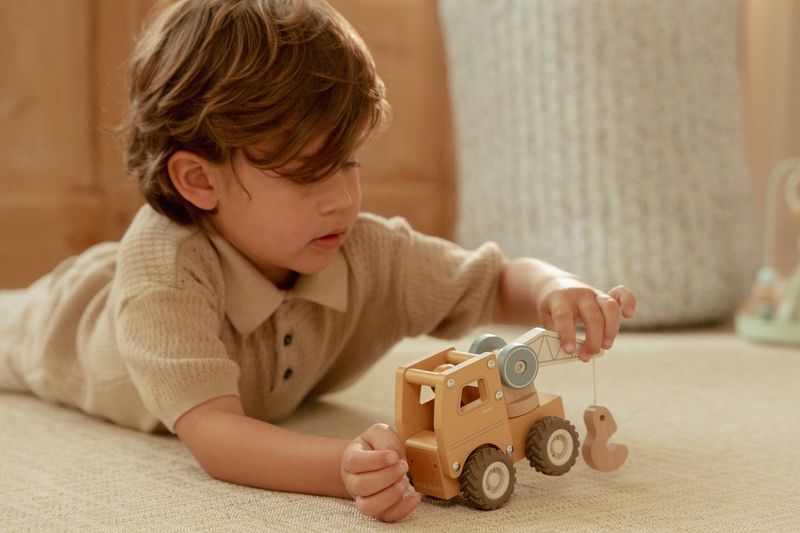 Little Dutch houten Kraanwagen FSC