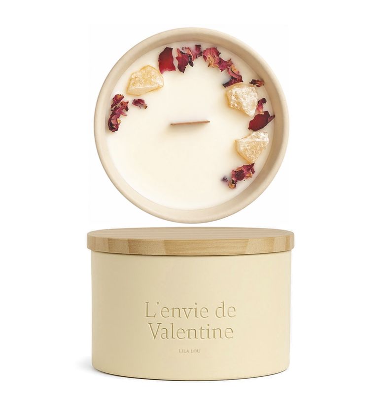 Lila Lou-375g Geurkaars in keramiek