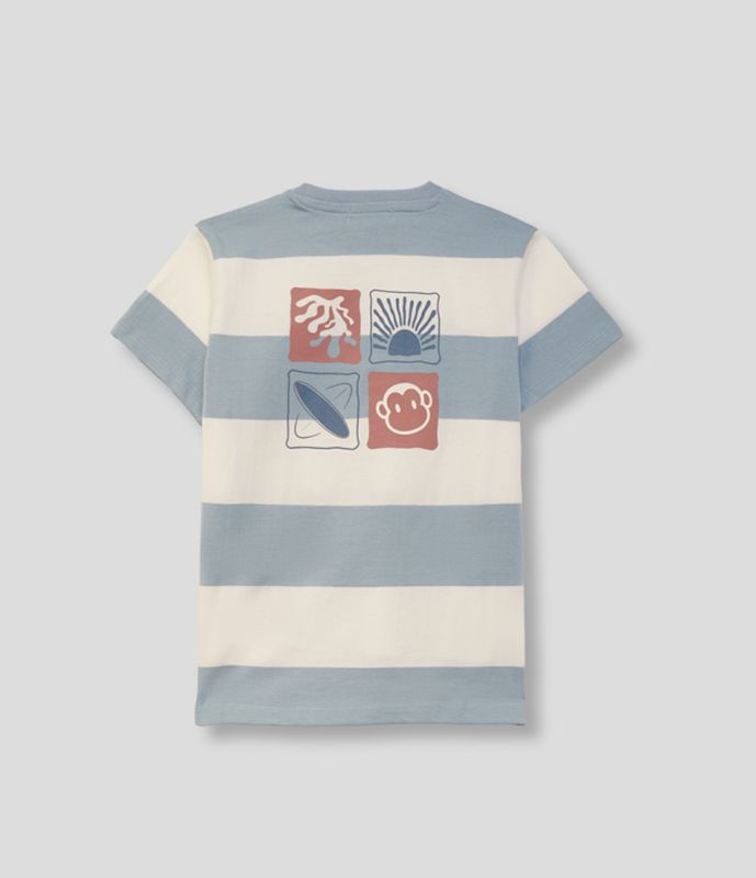 Jongens t'Shirt - Ecru-medium blauw